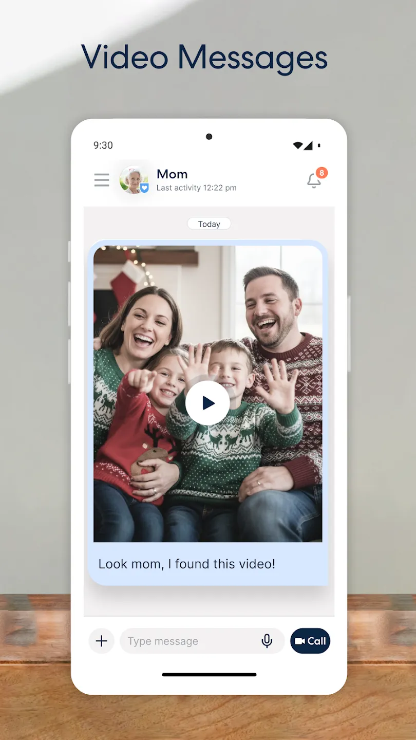 Sending a video message to a loved one
