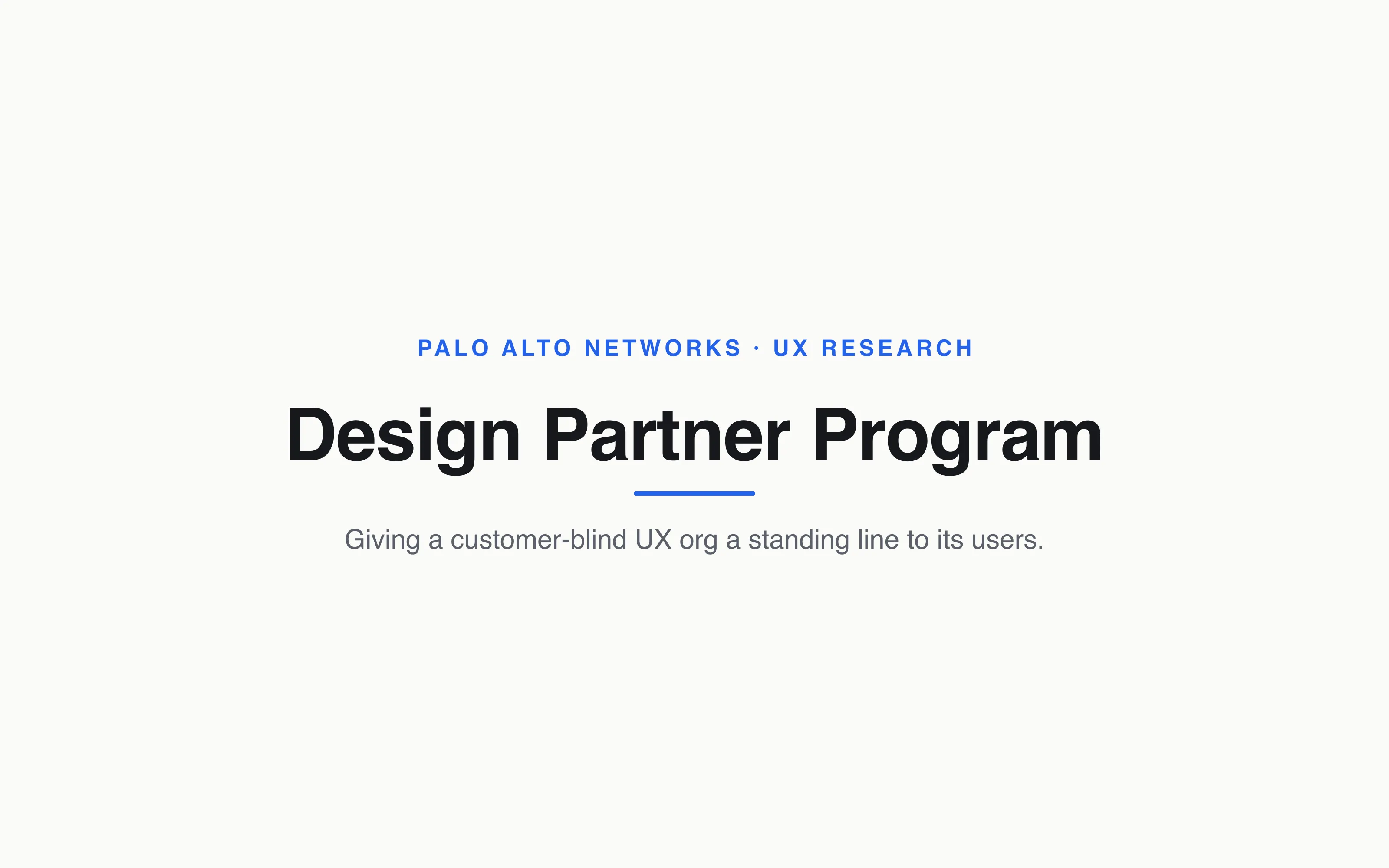Building a customer research program from zero