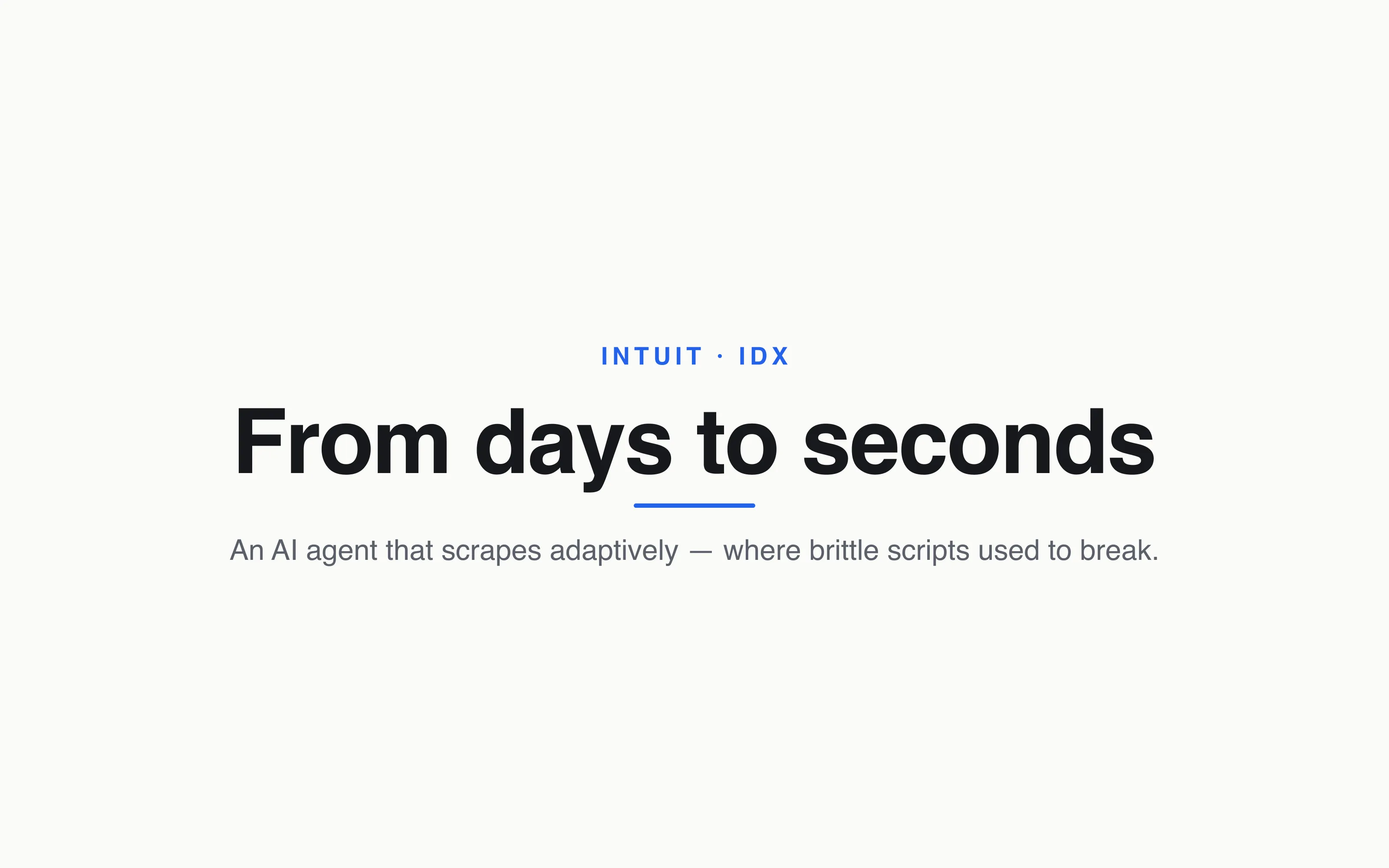 From days to seconds: agentic data scraping