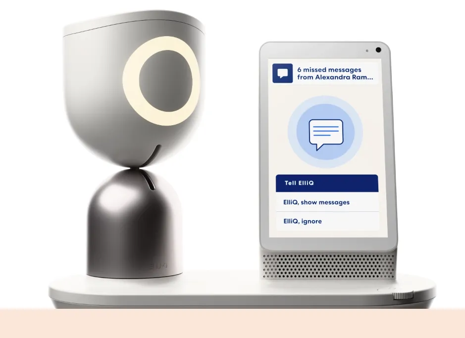 A proactive check-in on the ElliQ device